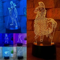 Fortnite Night Light Game 3D Visual LED Figures Model Desktop Decoration Creative Lamp Bedroom Funny Ornaments Bedside Desk Lamp
