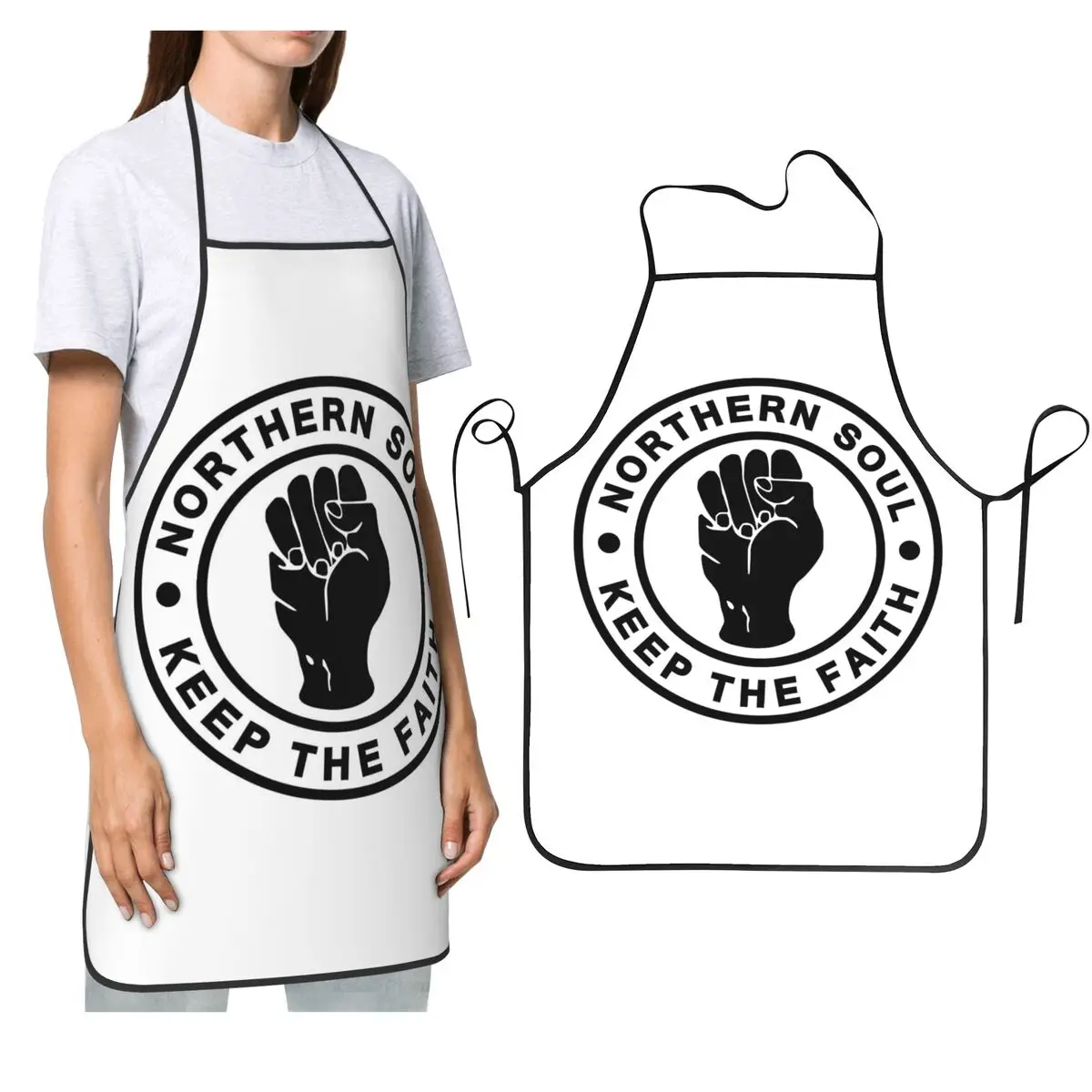 

Фартук Northern Soul, шеф-повар, кулинария, кухня, нагрудник без рукавов, кухонный сарафан для уборки для женщин и мужчин, живопись