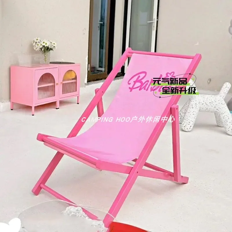 Holiday decorating pink rose, pink contrast, sweet cool fluorescent pink chairs, camping chairs, reclining 、 beach