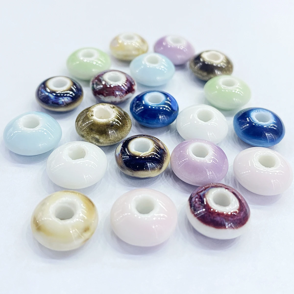 10*5MM Tube Shape Long Cylinder Ceramic Porcelain Spacer Beads For Jewelry Making DIY Column Accessory