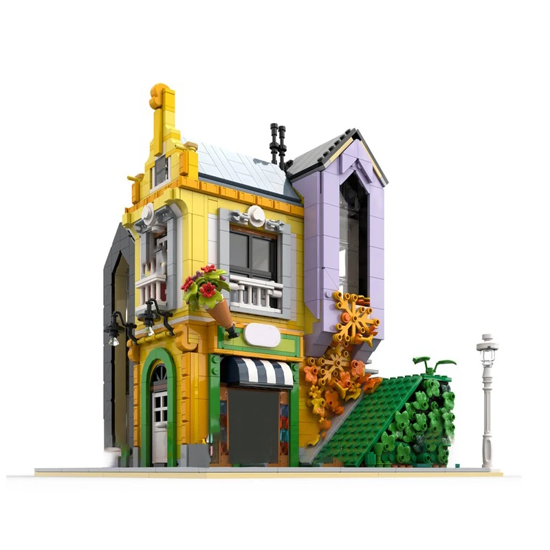 1880 PCS House Street Unity Townhouse MOC Customize Modular Building Block Model Design Creative Design DIY Holiday Toy Gifts