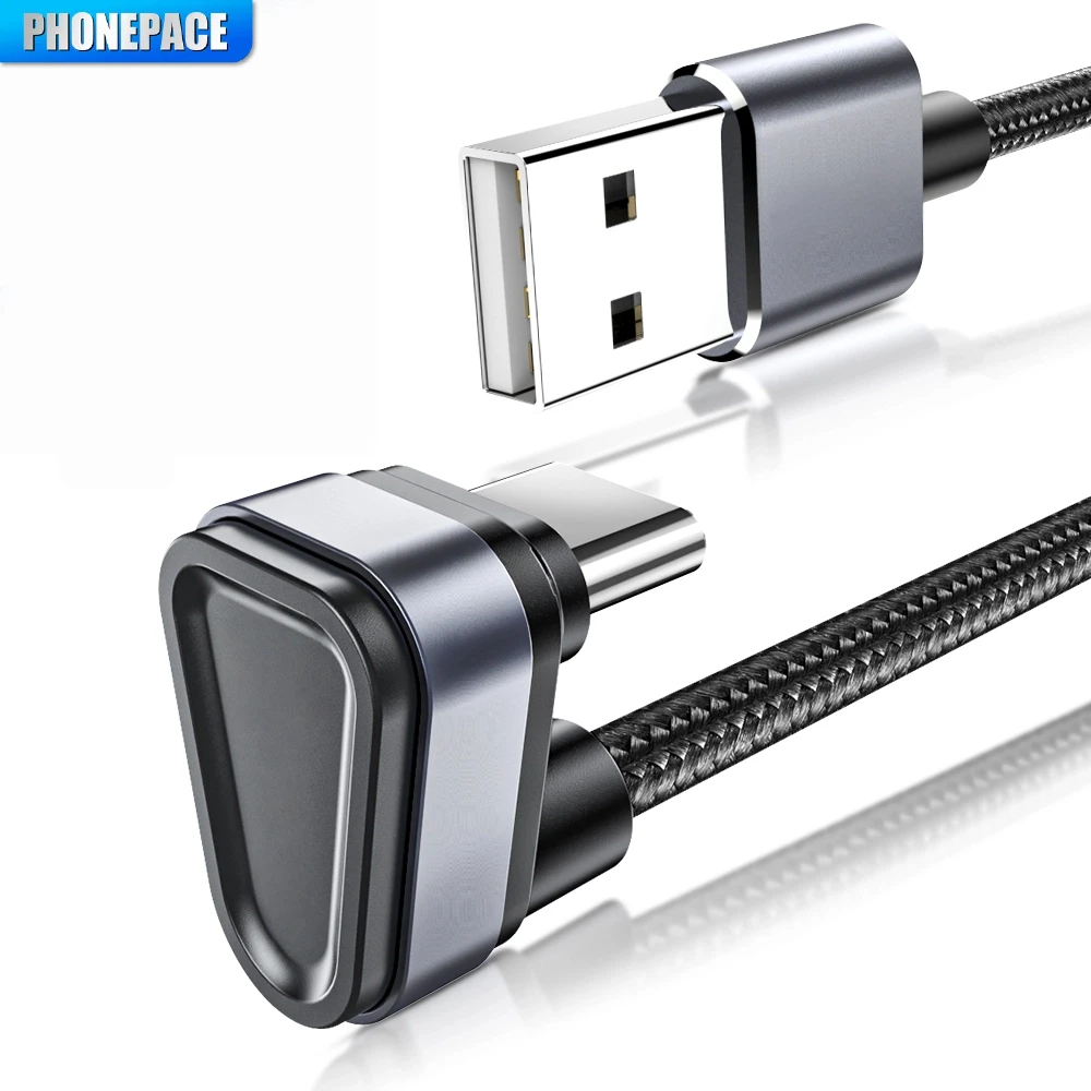 PHONEPACE USBType C Cable For Samsung Xiaomi mi Redmi USB C Cable 2.4A Fast Phone Charging Data Cord Type C 180 Degree USB Cable