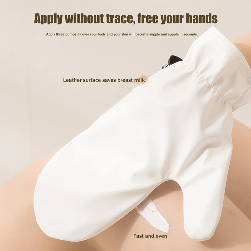 ● سطح جلدي لوشن الجسم موس قفاز مع الإبهام دباغة ذاتية على الوجهين يمنع لزجة الأيدي قضيب سريع الجفاف ميت #4