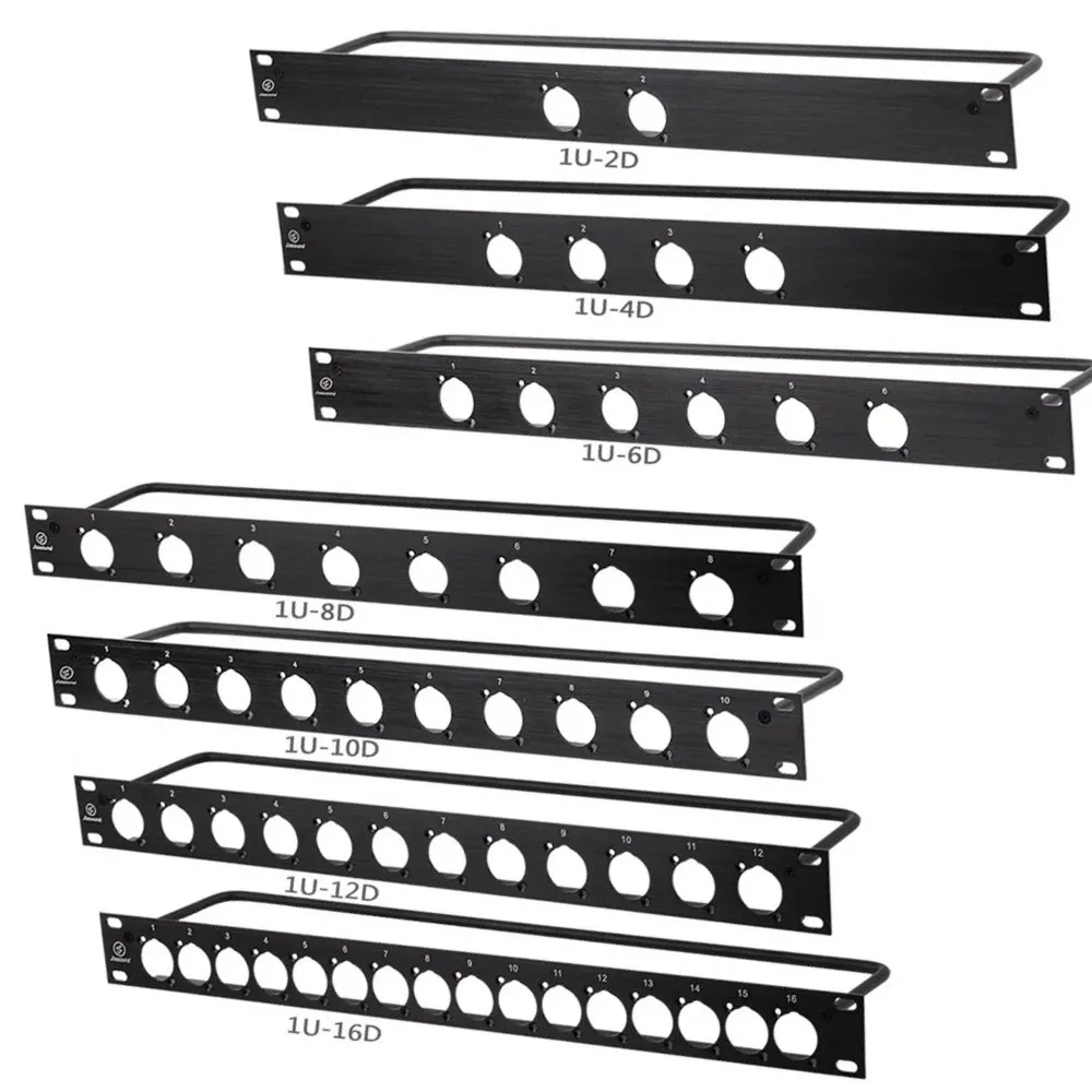 1U 2U Rack Panel krosowy 8 12 16 24 Way uchwyt skrzynia transportowa do XLR Connecctor męski Panel żeński do szafy SpeakOn