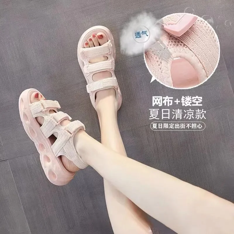 Confortevole Hollow Baby Beautiful Elegant Mesh Round Toe Cartoon Kids Casual suola spessa sandali estivi Daily Soft Student