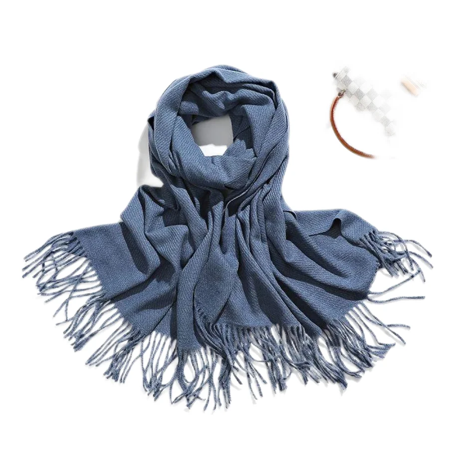 Women Winter Soft Warm Cashmere Scarf Luxury Brand Wool Scarves Khaki Pashmina Shawls Black Men\'s Poncho Cashmere Scarfs