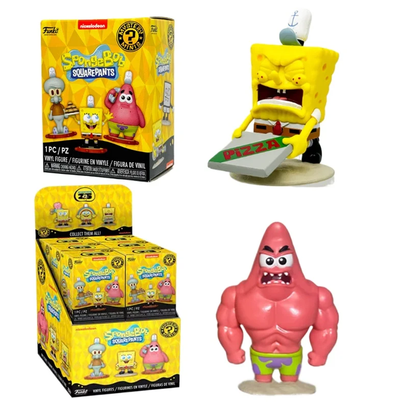 Funko аниме Губка Боб Квадратные штаны Патрик Стар планктон Щупальца кальмара фигурки слепая коробка игрушки украшения подарки для детей