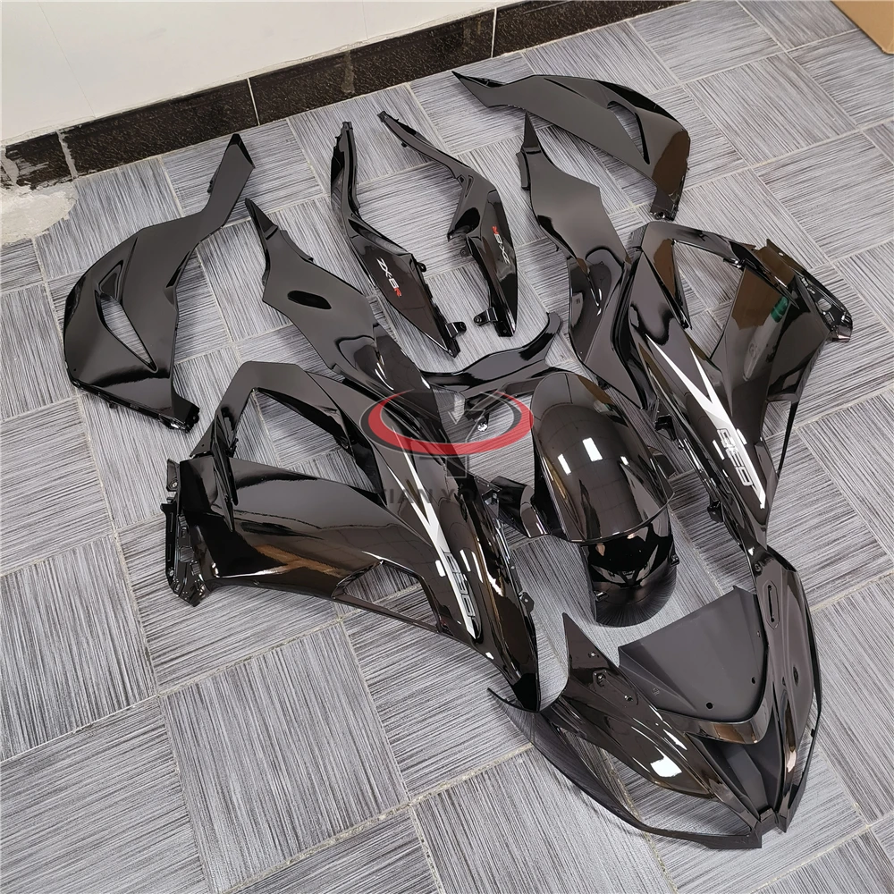 Bodywork Cowling For ZX6R ZX 6R 636 2013 2014 2015 2016 2017 2018 Full Fairing Kit Bright black silver print Injection