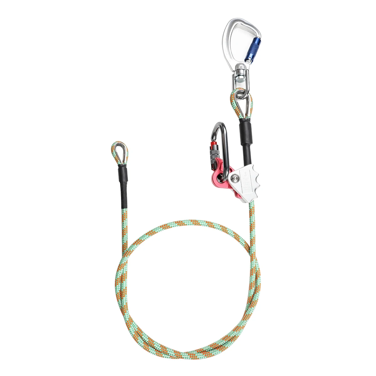 Arborist Flipline Wire-core Rope Work Positioning Lanyard with Snap Hook Clamp for Tree Climbing Fall Protection