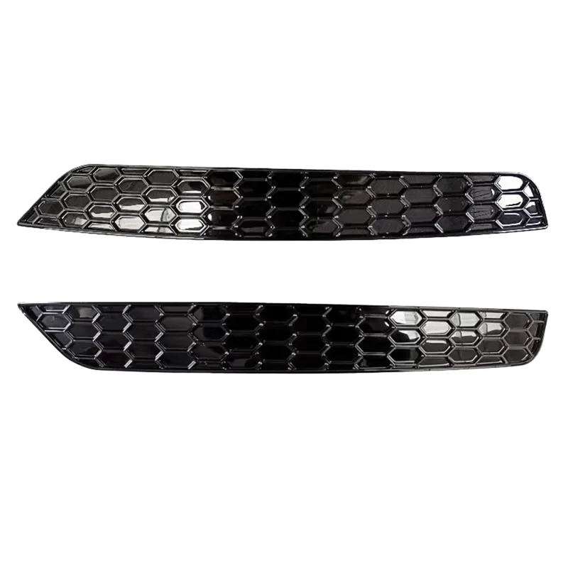 

NEW-1Pair Honeycomb Tail Rear Fog Light Cover Trim Styling For Golf 6 GTI Rear Bar Bumper Reflector Strips Sticker Glossy