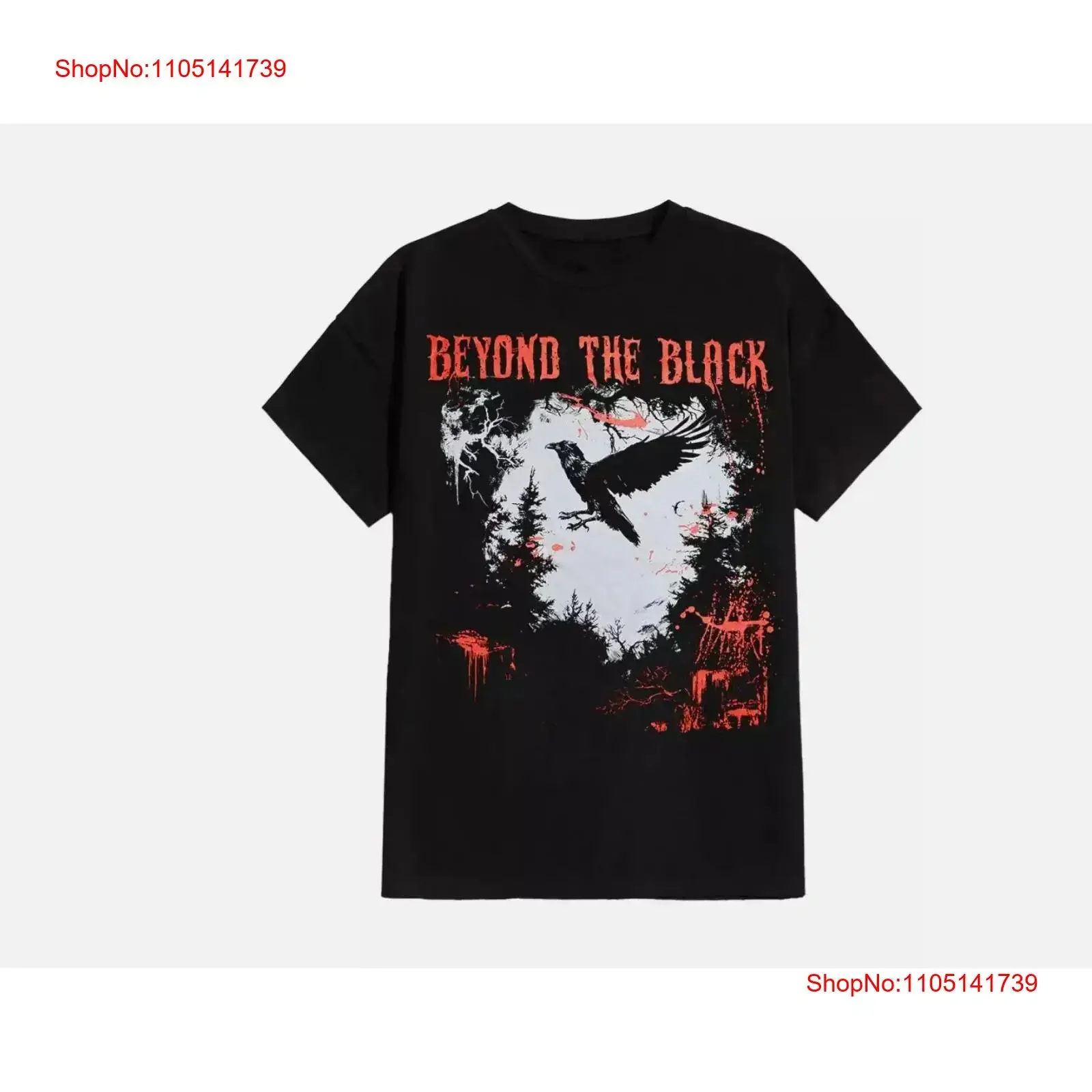 Vtg Beyond the Black Band Heavy Cotton Full Size T Shirt vintage Washed Versatile homme Casual Breathable Soft Unisex Slightly