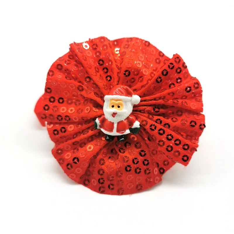 Bulk Sequin Christmas Pet Dog Cat BowTies Santa Claus Elk Style Puppy Dog Bowties Christmas Grooming Accessories