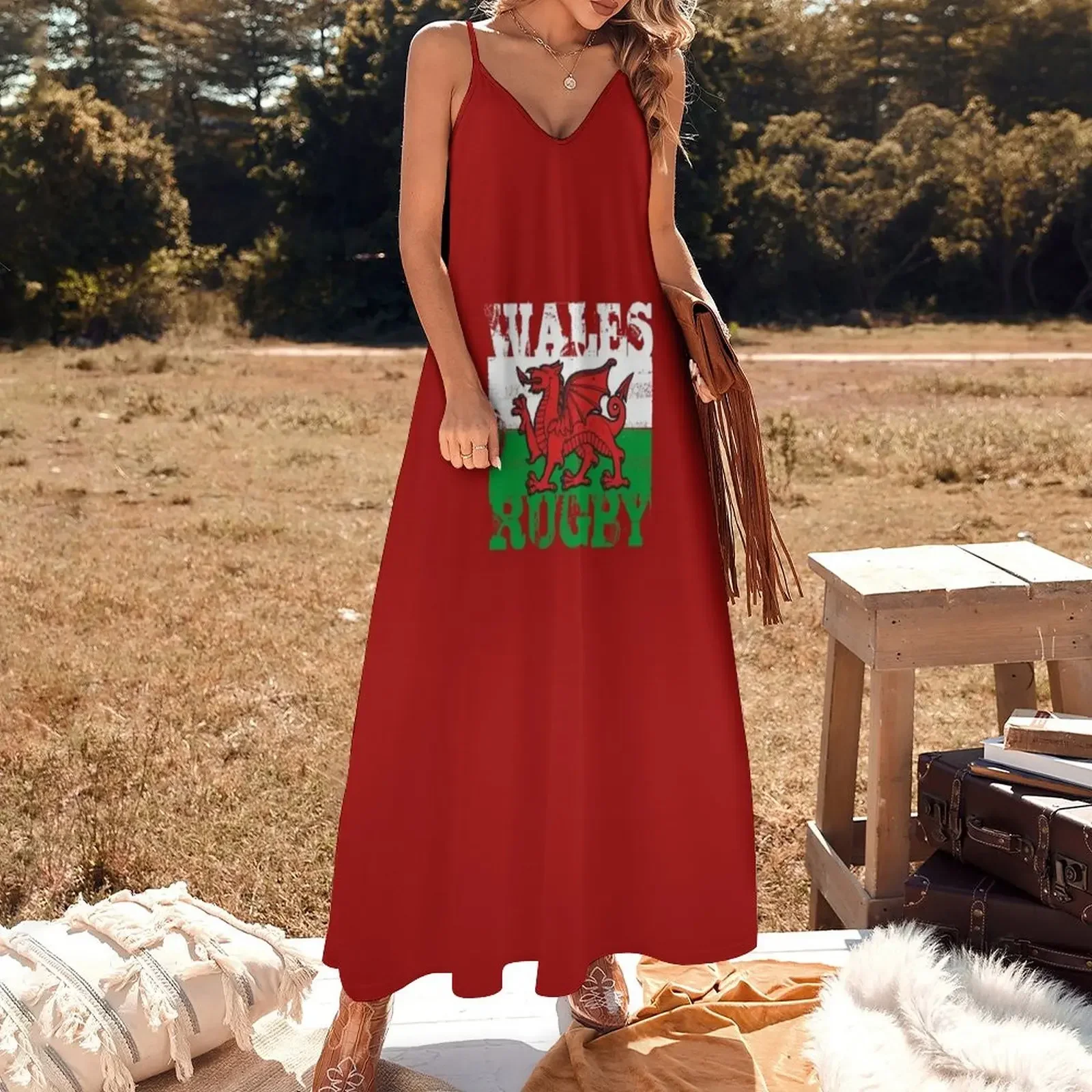 Wales Rugby Flying Dragon Flag Sleeveless Dress prom dresses women's summer clothing 2024 Dress