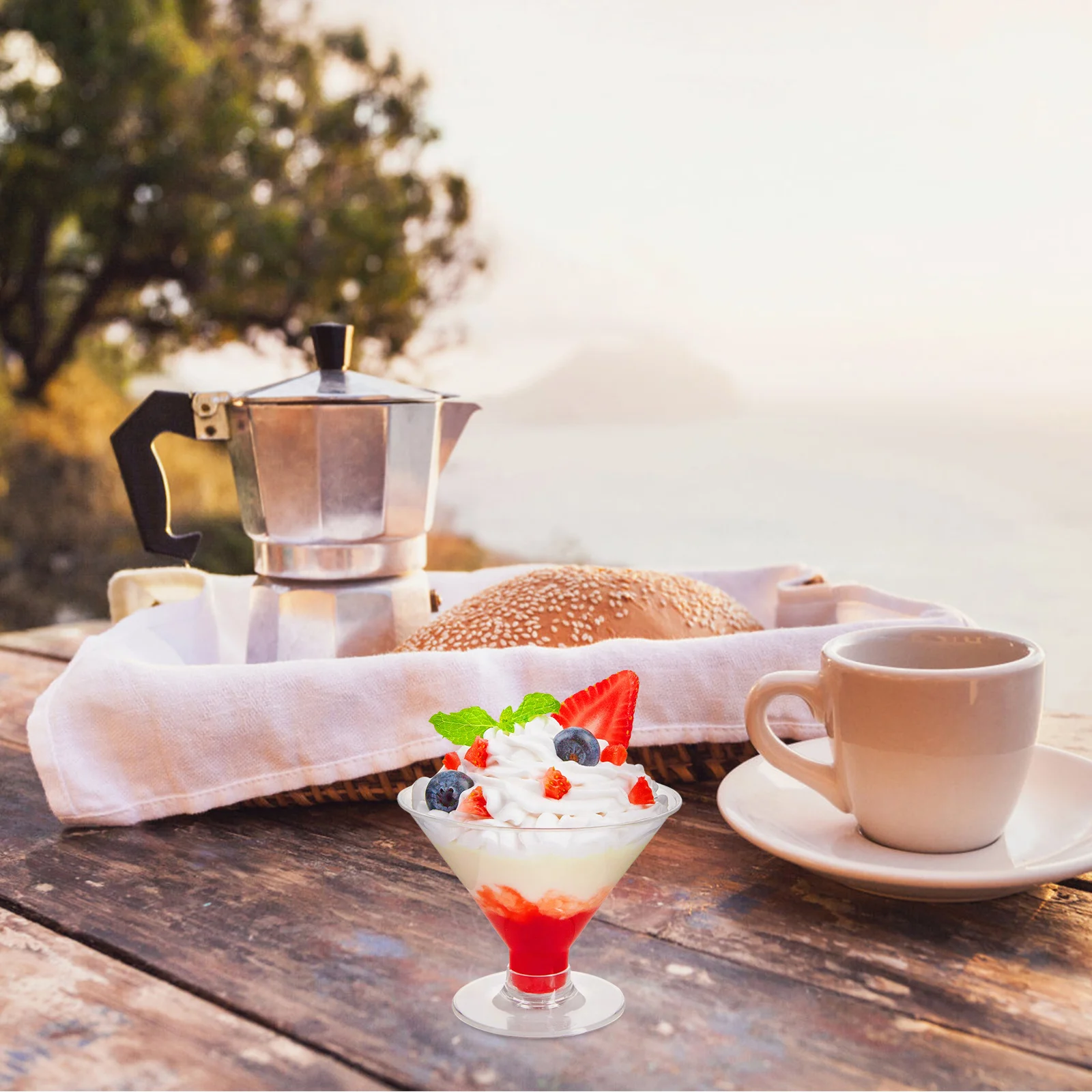 

20Pcs Clear Plastic Cups Multi-Use Party Supplies Elegant Wine Cups for Home Banquet Disposable Wine Glasses Party Supplies