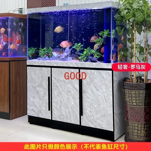 Light Luxury Fish Tank Living Room Large New Fish Globe Super White Glass Lazy Change Water Aquarium
