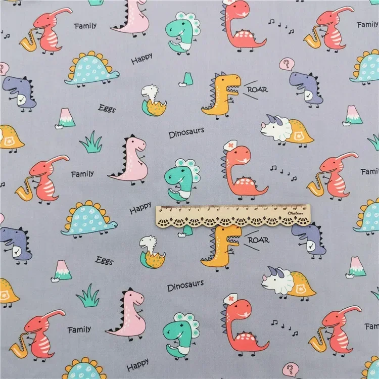 160x50 cm Cartoon Simpatico Dinosauro Piccolo Animale Twill Tessuto Stampato, Fatto A Mano FAI DA TE L Biancheria Da Letto Pigiama Panni Giocattolo