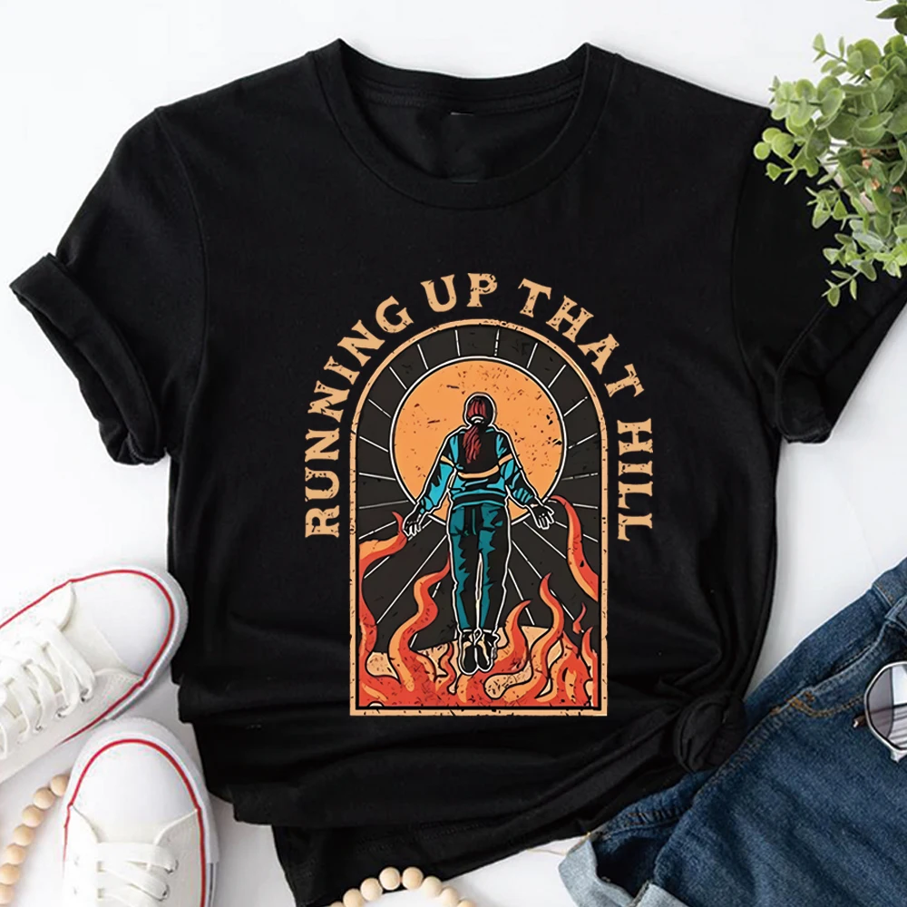 

Vintage Max T-shirt Running Up That Hill Tshirt TV Series Shirt St5 Retro Shirts Streetwear Trendy Short Sleeve Tops Fans Gifts