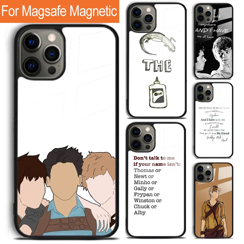 Labirinto corredor newt caso de telefone para iphone 17 ar 16 15 14 12 pro max plus magsafe magnético carregamento sem fio capa
