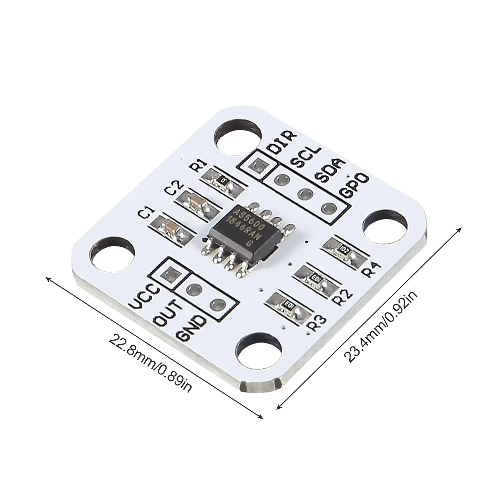 1Pcs AS5600 Magnetic Encoder Module, 12-bit High Precision Inductive Angle Measurement Sensor