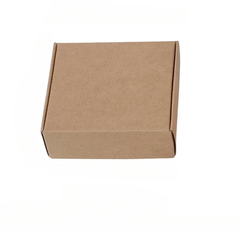 50pcs Kraft Gift Square Shipping Mini Cardboard Boxes Presentation Favour Small Boxes Jewelry Boxes Packaging