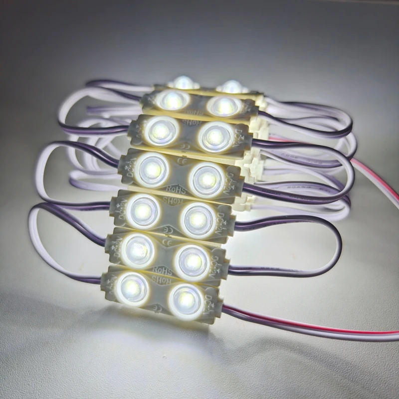 20pcs 2 LED Module Light 12V DC SMD2835 1.2W Module Light Side-Lighting for Storefront Advertisement Shop Signboard Letter
