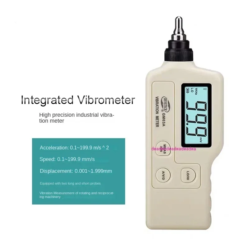 Gm63a Vibration Measurer Portable High-Precision Handheld Seismograph Probe Vibration Tester Motor Detection