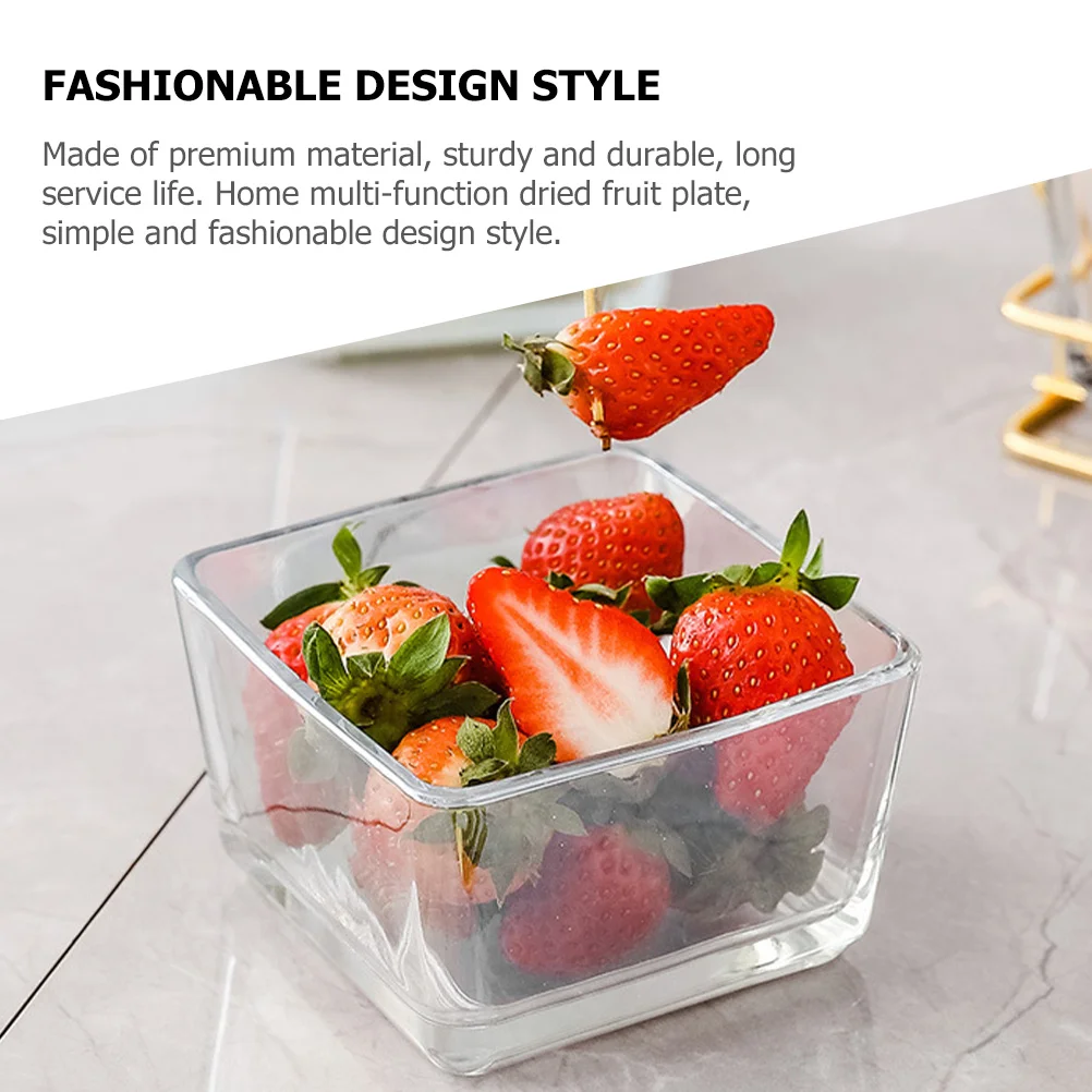

1Set Household Fruit Tray Multi-Function Snack Plate Party Supplies Convenient Transparent Reusable Candy Nut Storage