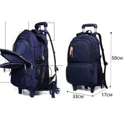 Mochila escolar con ruedas para niños, mochila impermeable para la escuela, mochila de viaje para adolescentes, Bolsa Escolar rodante