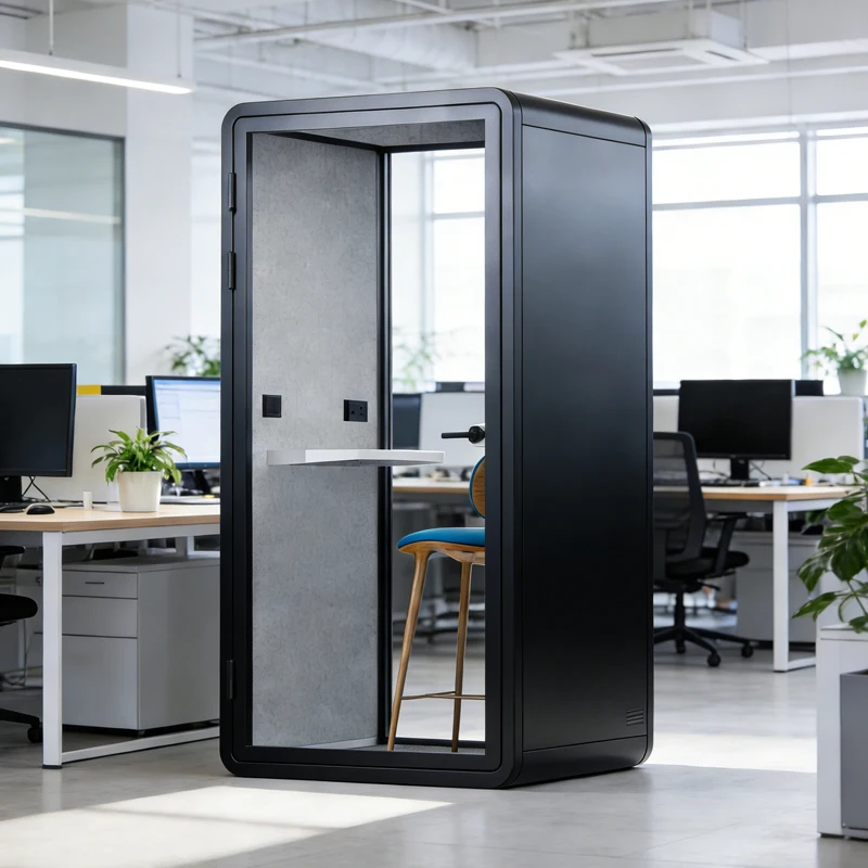 Modular Ergonomic Soundproof Single Booth Shared Office Phone Booth Space Efficient Modern Commercial OEM Customized