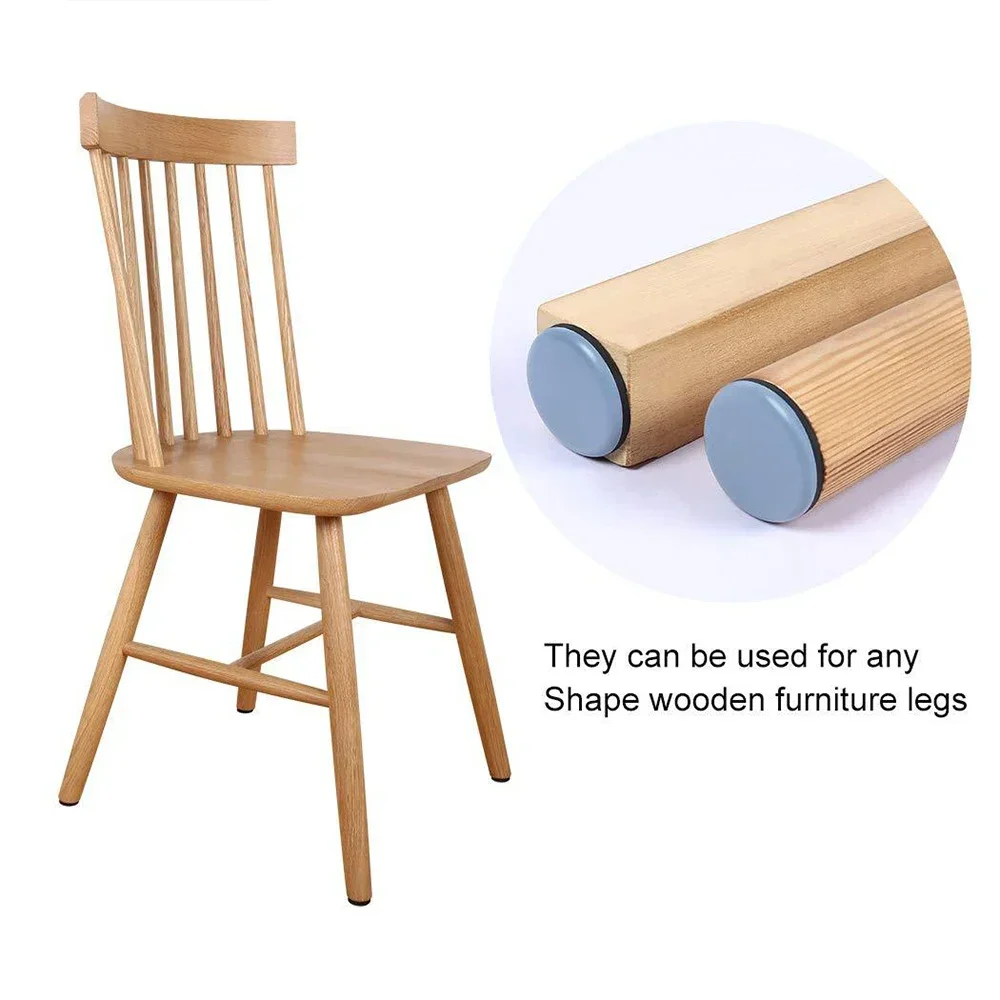 19/22/32/38mm Furniture Leg Sliders Pads With Nail Feet Furniture Moving Gliders Mover Floor Protector for Tables Sofas Recliner