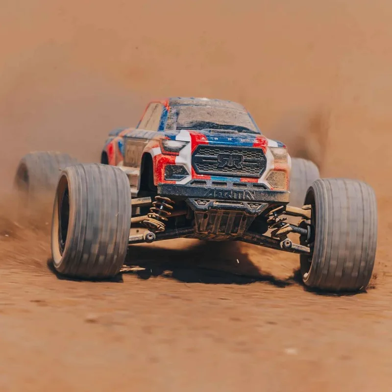 Caminhão RC 1/18 Granito GROM MEGA 380 Escovado 4X4 Monster Truck RTR com Bateria e Carregador, Azul, ARA2102T1