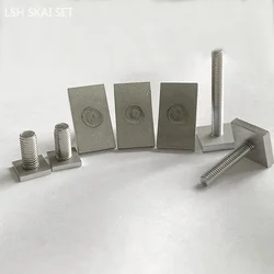 10pcs Stainless Steel Screw Chute Rail Track T-Shape Bolt Rectangle Hammer Head Bolt M6 M8 Hardware Fastener Tool Supplies