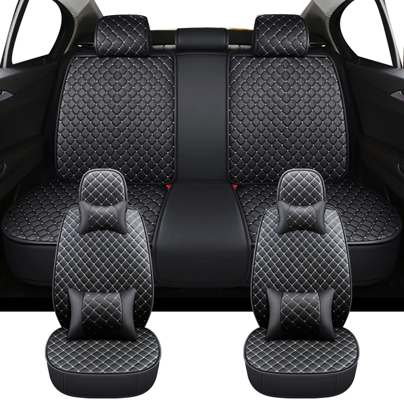 PU Leather Universal Car Seat Covers For Volwsagen VW Tiguan Polo 9N Gol G3 G5 ID4 Golf 8 7 6 5 4 Auto Interior Accessories
