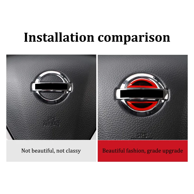 Car Steering Wheel Sequins Stickers Inner Cover For Nissan Qashqai J11 J10 X-trail T32 Juke Altima Sentra Micra Leaf Accessories