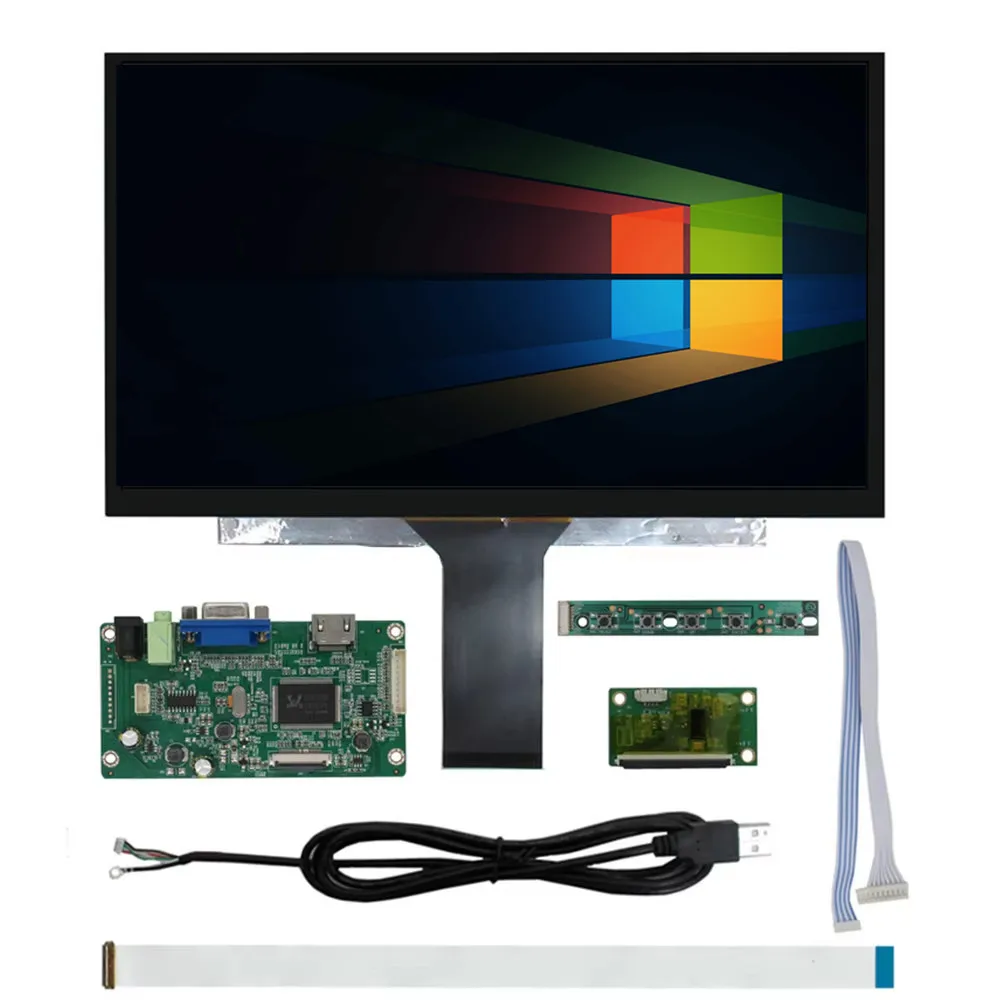 

11,6-дюймовый портативный монитор 1366*768, ЖК-экран, плата драйвера, контроллер, мультисенсорный экран для ноутбука Raspberry Pi