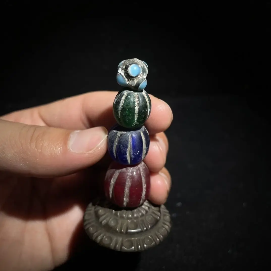 Tibet Tibetan Colorful bead stupa ornament Statues Figurines Lucky Ornaments Home Decoration gifts