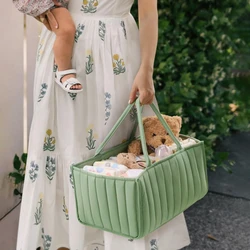 Baby Diaper Caddy Organizer, Stylish Nursery Storage Basket, Baby Registry Must Have, Newborn Essentials for Diaper Station