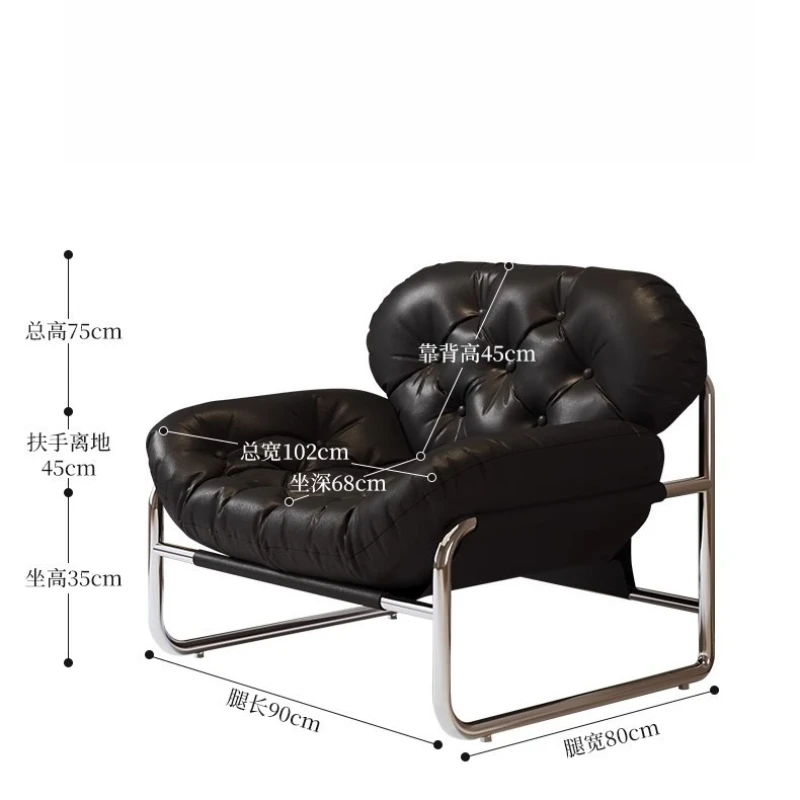 أرائك منزلية بسيطة للترفيه كسول للإقامة المنزلية أرائك فيلا مريحة أثاث من الجلد الصناعي الحديث O Sofá MHSF