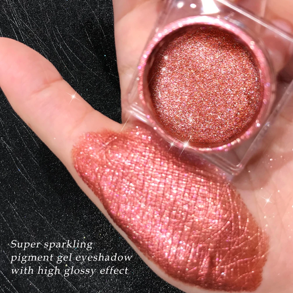 5.5g Private Label Eyeshadow Cream Custom Logo Single Color High Shimmer Diamond Creamy Eye Shadow Eyeliner Waterproof Makeup