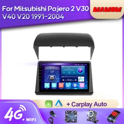 MAMSM Android 12 Car Radio For Mitsubishi Pajero 2 V30 V40 V20 1991-2004 Multimedia Bluetooth Player Navigation 4G GPS Carplay