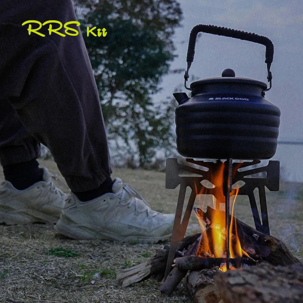

Outdoor Camping Incinerator Base2026Portable Kettle Stand Multifunctional Collapsible Stand Grate Stainless Steel Charcoal Stove