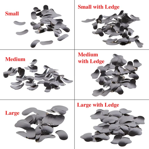 Imagen 1 del producto 50 bandas de matrices de Metal Dental, recambio de matriz contorneada seccional (revestim) S/M/L, tamaños 35μm para herramienta Dentsit de repuesto de dientes