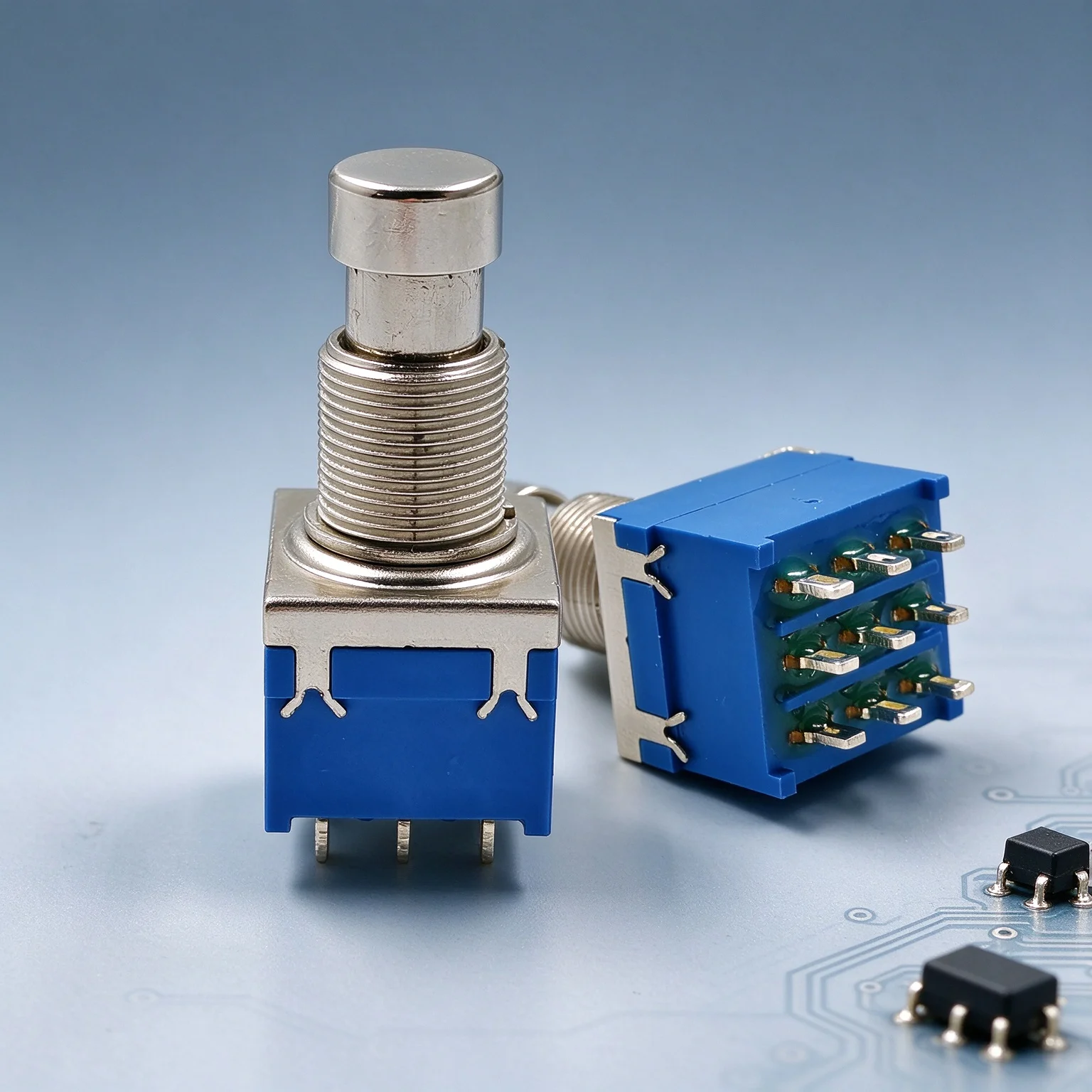 RUKOVA 3PDT Effects Pass-Through Transfer Switch, Guitar Effects Footswitch, 9 Pin Foot Switch Button for Guitar Pedal