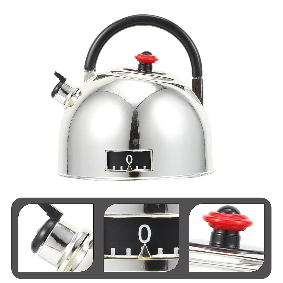 Traditional Kettle-Designed Mechanical Timer for Cooking Baking and Time Management Tasks 60-Minute Wind-Up Countdown
