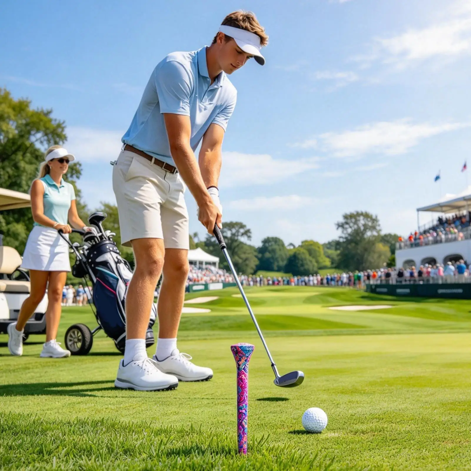 Golf Tee Bag Self-Closing Small Clear Golfer Supply Storage Golf Tee Storage Bags For Beginners Golfers Amateur Players Husbands