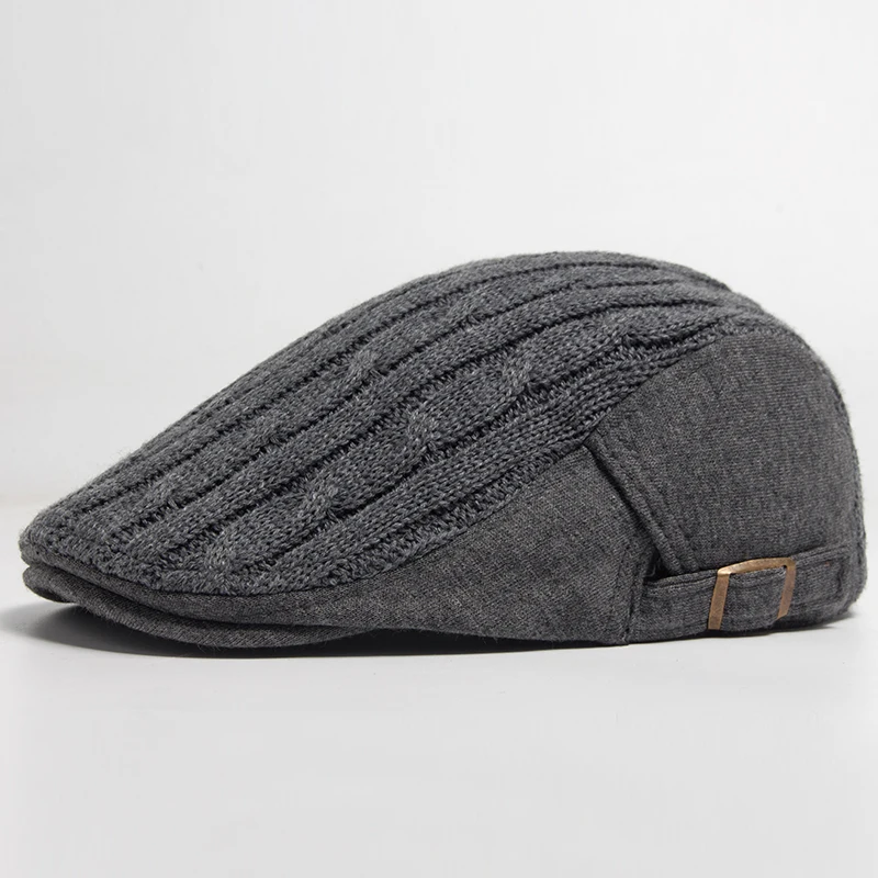 2024 New Men Woman Beret Autumn And Winter Thickened Warm Knited Berets Fashion Soft Top Men's Newsboy Cap Casual Crochet Hat