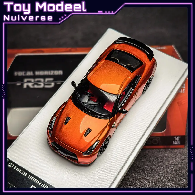FH 1:64 Diecast Alloy Car NISSAN GT-R R35 Original Openable Hood Premium Exquisite Detailed Collectible Mini Replica Perfect Gif
