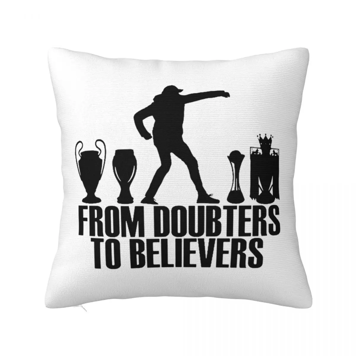 Jurgen Klopp From Doubters To Believers Pillow Case Cushion Cover Customized Polyester Decorative Pillowcase for Home 45x45cm