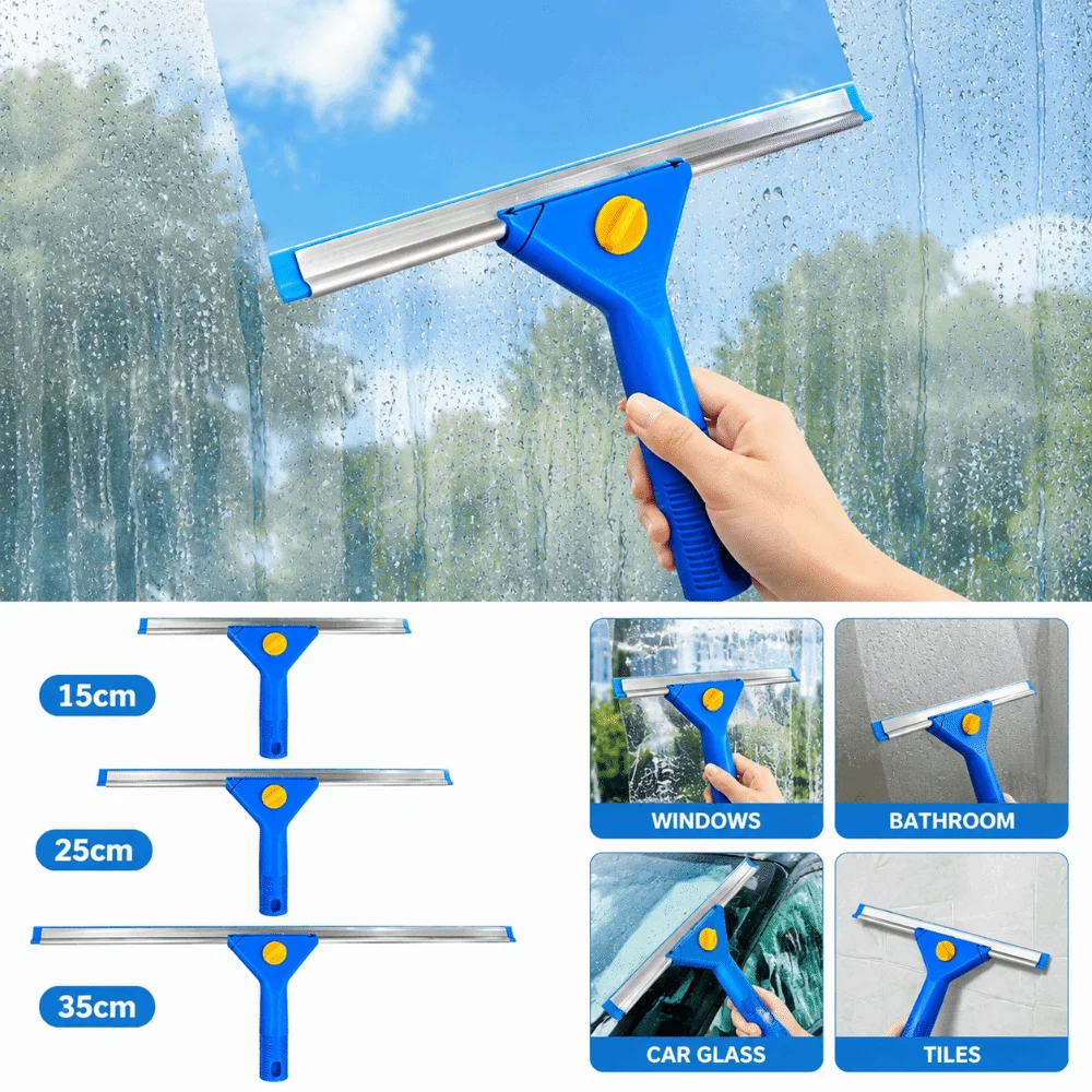 Durable Silicone Window Squeegee Multi-Purpose Streak-Free Cleaning Scraper Clean Tool Glass Wiper for Car