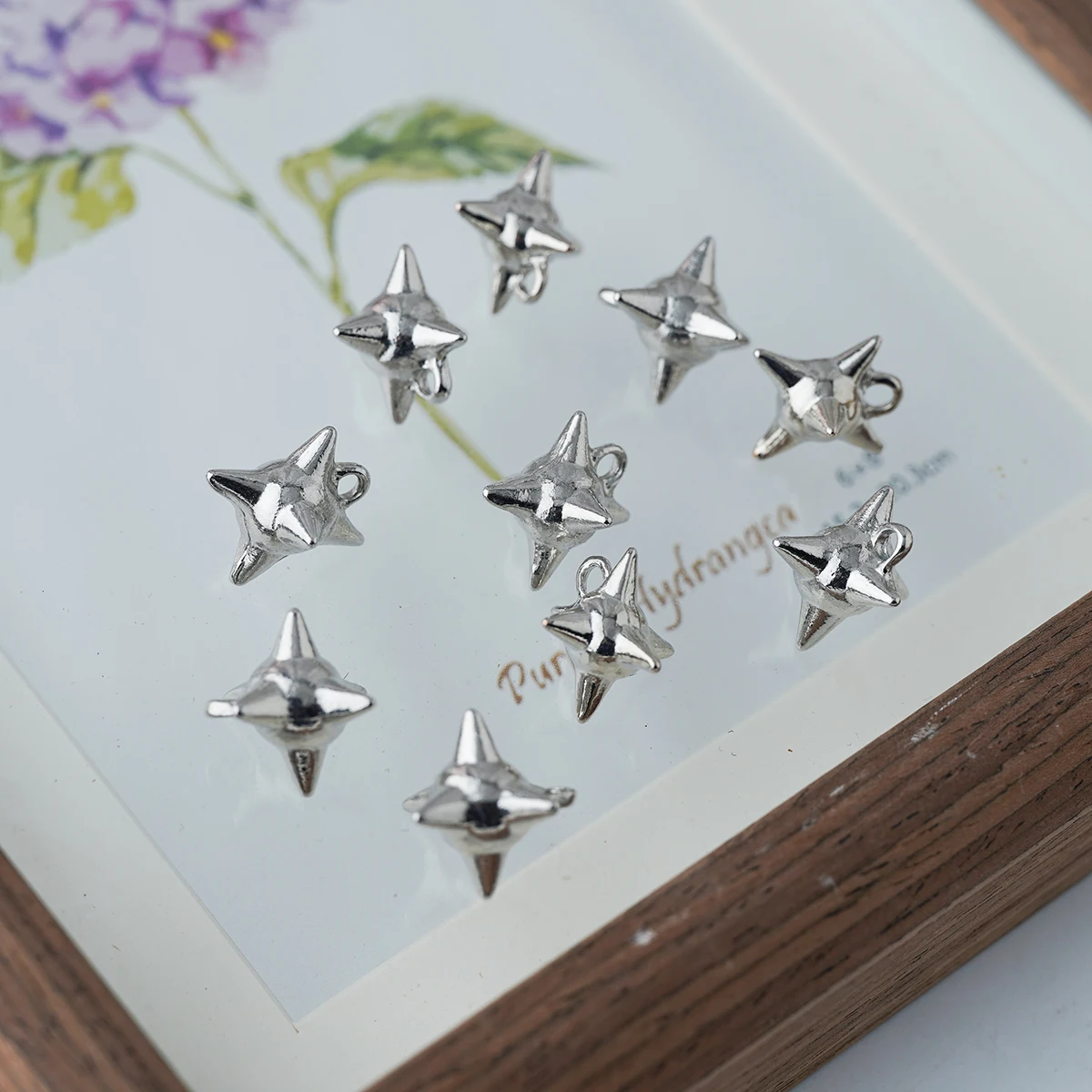 10pcs 15*15mm Geometry alloys Charms Gothic 3D Spike hammer Pendant For DIY earring Jewelry Finding Accessories make